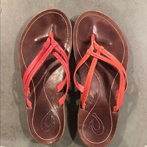 Olu Kai Leather flip flops size 6.5